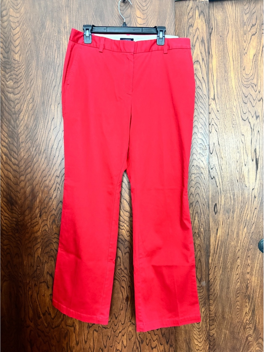 Lands' End Women's Red Mid Rise Trouser Leg Pants Size 14